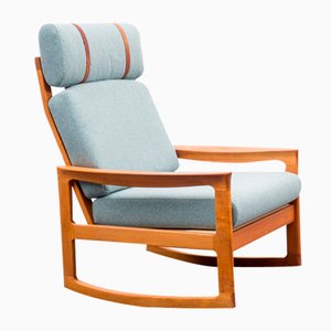 Rocking Chair en Teck par Sven Ellekaer pour Komfort, Danemark, 1960s