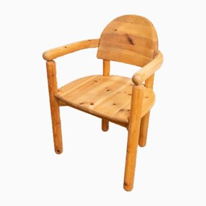 Wooden Dining Chair with Armrests by Rainer Daumiller, 1970s