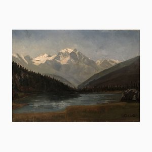 Louis Camille Gianoli, Lac de Montagne, Oil on Canvas, 1920s