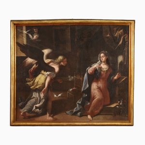 Italian Artist, Annunciation, 1720, Oil on Canvas
