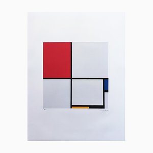 Piet Mondrian, Abstract Composition, años 70, Litografía