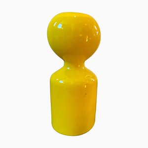 Bougeoir Space Age en Vetrochina Jaune de Gabbianelli, Italie, 1970s