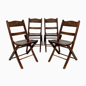 Art Deco Folding Chairs, 1930, Set of 4