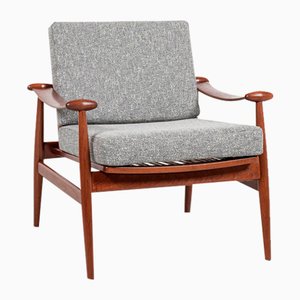 Mid-Century Danish Spade Armchair in Teak attributed to Finn Juhl for France & Son, 1960s