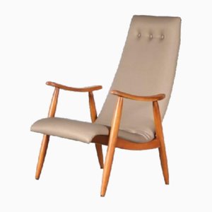 Highback Lounge Chair by Louis Van Teeffelen for Wébé, Netherlands, 1950s
