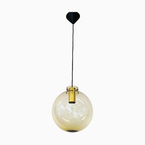 Smoke Colored Glass Model 7714 Dome Pendant by Jonas Hidle, Norway, 1970s
