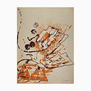 Arman, Composición abstracta, Años 80, Litografía
