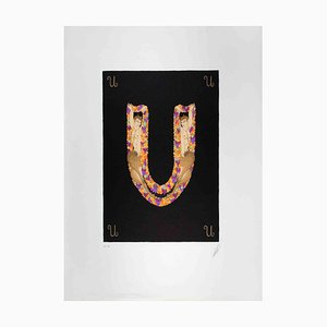 Erté, Letter U, 1970s, Lithograph