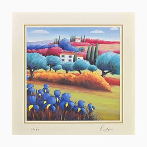 Bob Paulson, Landschaft, Lithographie, 2000er Jahre