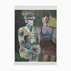 Franco Gentilini, Couple, 1970s, Lithograph