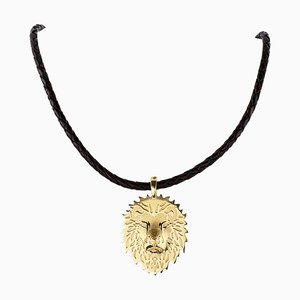 Pendiente de león de oro de 18 quilates, década de 2000