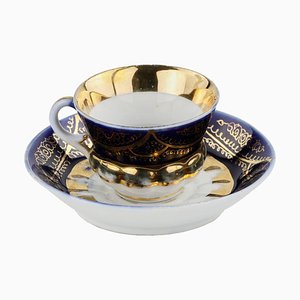 Porcelain Tea Cup and Saucer from Kuznetsov, Set of 2