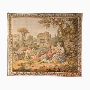 Vintage Aubusson French Jaquar Tapestry, 1960s