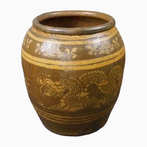 Thai Water Pot with Dragon from Martaban