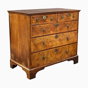 George II Chest of Drawers in Burr Walnut, 1730