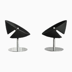 Mya Lounge Chairs in Black by Giovanni Baccolini for Aresline, Set of 2