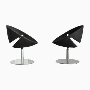 Sillones Mya en negro de Giovanni Baccolini para Aresline. Juego de 2