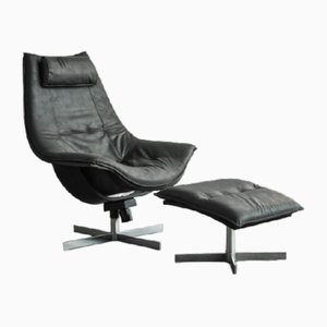 Nelo Flight Lounge Chair and Footstool by Okamura & Marquardsen, Set of 2