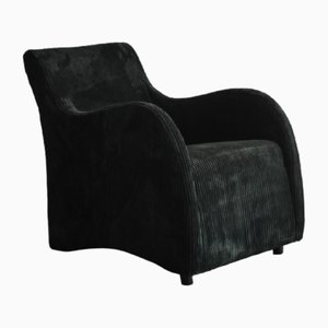 Fauteuil Club en Tissu Noir