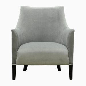 Fauteuil Vintage en Tissu Gris