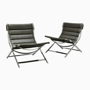 Scissor Lounge Chairs, Set of 2