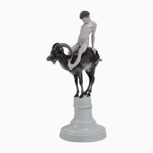 Ferdinand Liebermann, Goat, Early 20th Century, Porcelain