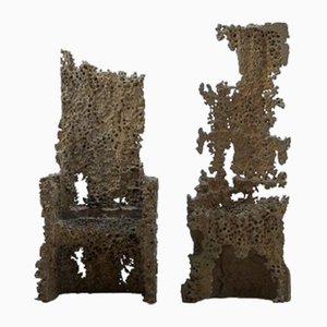 Urano Palma, King and Queen, 1970s, Bronze, Set of 2