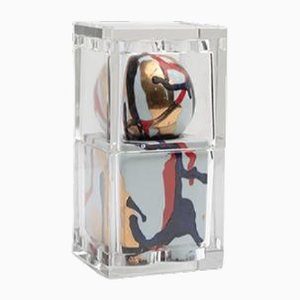 Bruno Contenotte, Scultura, anni '70, Ceramica serigrafata in vetro