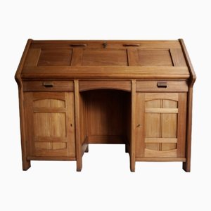 Art Nouveau Arts & Crafts Drop Front Secretaire Desk in the Style of Serrurier Bovy and Stickley, 1900s