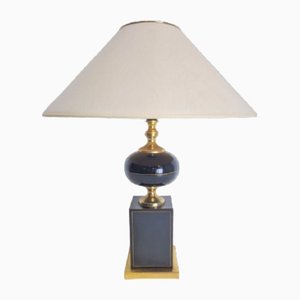 Vintage Regency Brass Table Lamp from Le Dauphin, 1970s