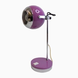 Purple Eyeball Table Lamp attributed to Pierre Disderot, 1970s