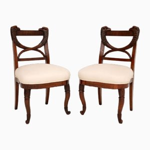 Antique Carved Side Chairs, Set of 2