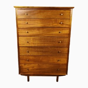 Mid-Century Tallboy Chest of Drawers and Desk by C. Grisenthwaite, 1960s, Set of 2