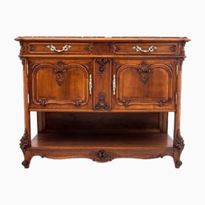 Antique Buffet with Marble Top, France, 1890s