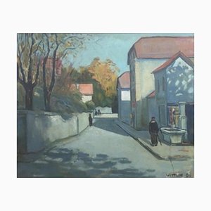 Alois Wittlin, Promenade d'Automne, 1950, Oil on Canvas, Framed