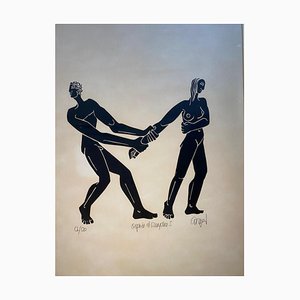Orpheus and Eurydice, 1960s, Lithograph