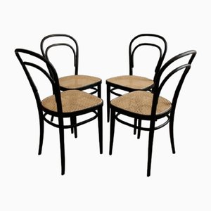 Sedie da pranzo modello 214 di Michael Thonet per Thonet, set di 4