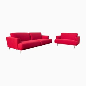 Sofá y butaca Nest de Piero Lissoni para Cassina. Juego de 2