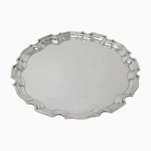 Vintage Sterling Silver Serving Card Tray, 20th Century