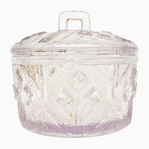 Polnische Art Nouveau Kaviar Box von Ząbkowice Glassworks, 1900er