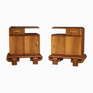 Art Deco Style Bedside Tables, 1950s, Set of 2