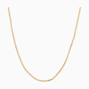 Modern 18 Karat Yellow Gold Snake Mesh Chain