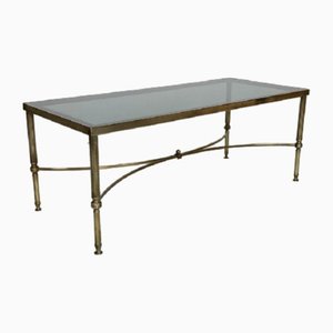 Midc-Cntury Brass and Smoked Glass Coffee Table, 1950s