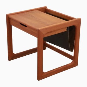 Danish Side Table with Book Drawer from Stenderup