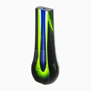 Green and Blue Sommerso Vase by Pavel Hlava, 1970s