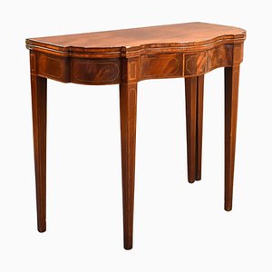 Edwardian Mahogany Serpentine Tea Table, 1900s