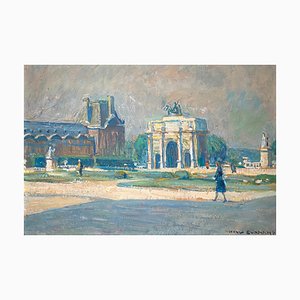 David Arnold Burnand, Arc de Triomphe du Carrousel, Paris, años 20, Oil