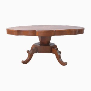 Walnut Wood Carved Table Biscuit Table Coffee Table, 1930s