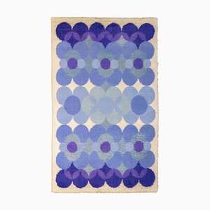 Blauer Blumen Teppich von Desso, 1970er
