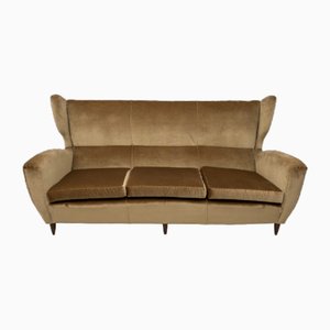 Mid-Century Modern Sofa with High Back attributed to Gio Ponti, Italy, 1950s